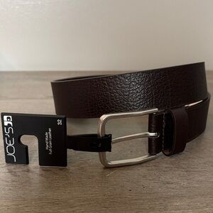 Joe's Jeans Brown Leather Belt with Silver Buckle